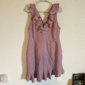 Wayf red gingham dress in size XL.